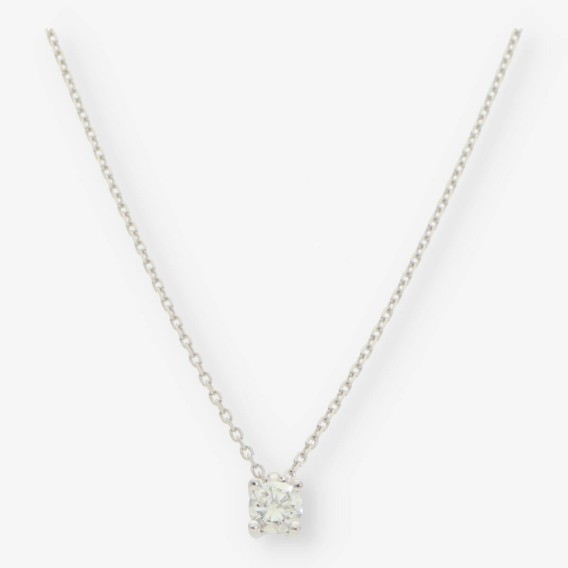 Colgante en oro blanco 18kt con brillante NUEVO