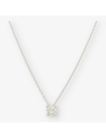 Colgante en oro blanco 18kt con brillante NUEVO