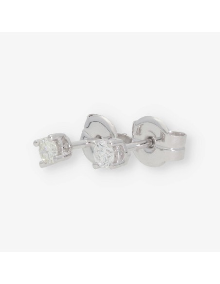 Pendientes en oro blanco 18kt con brillantes NUEVO
