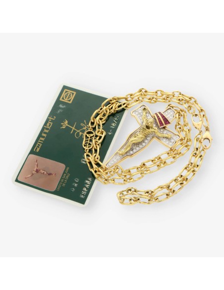 Collar con la cruz de DalÃ­ en oro 18kt y brillantes con documento