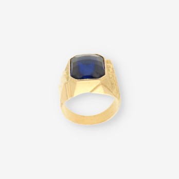 Anillo oro p. azul 2