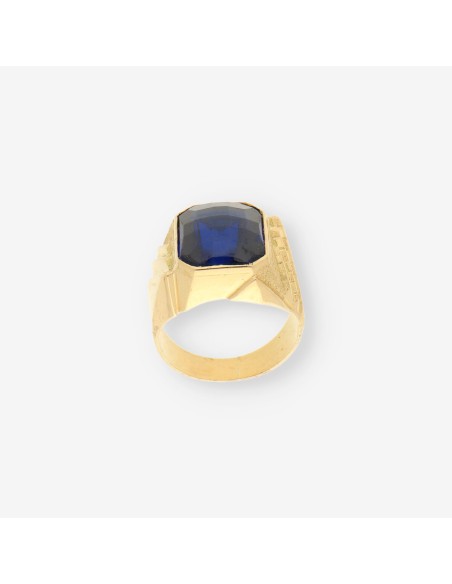 Anillo oro p. azul