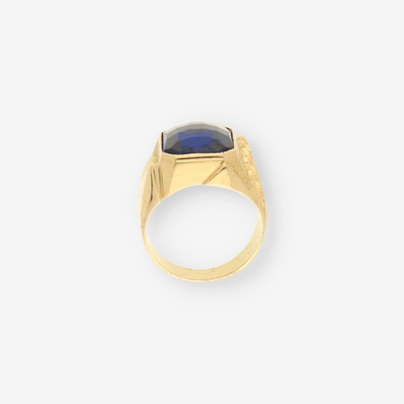 Anillo oro p. azul