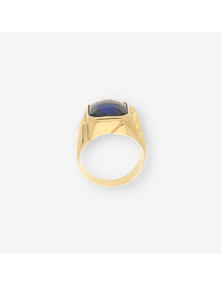 Anillo oro p. azul