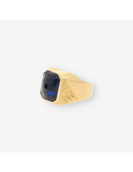 Anillo oro p. azul