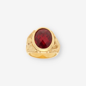 Anillo oro p.roja
