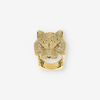 Anillo pantera oro
