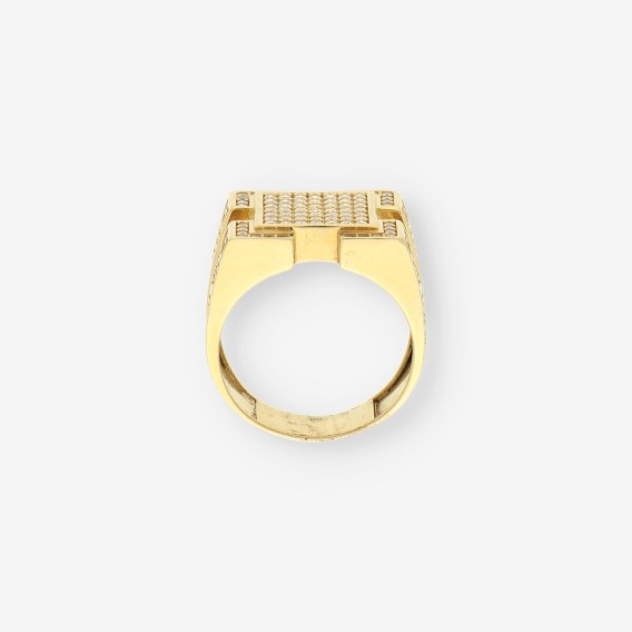 Anillo oro y circonitas
