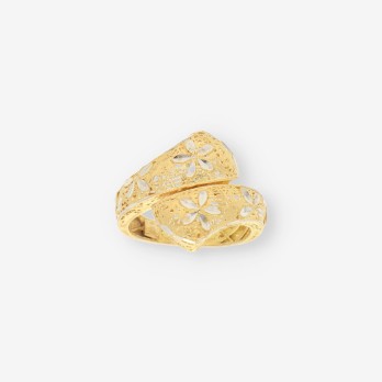 Anillo oro blanco y oro amarillo