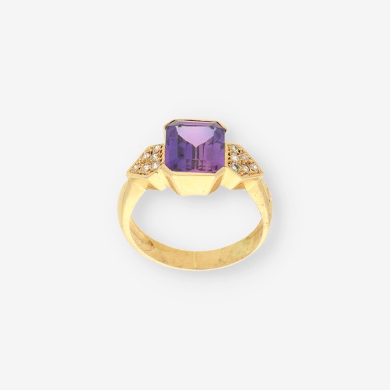 Anillo p. lila y oro