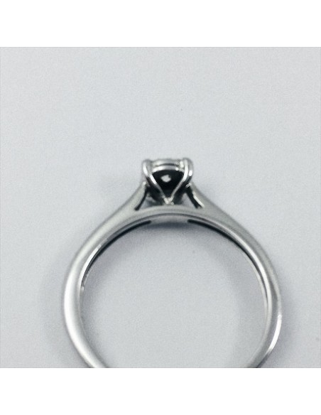 Anillo solitario oro blanco y brillante