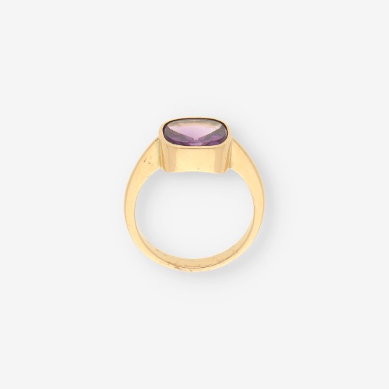 Anillo oro piedra lila