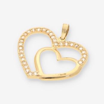 Colgante corazÃ³n oro 2