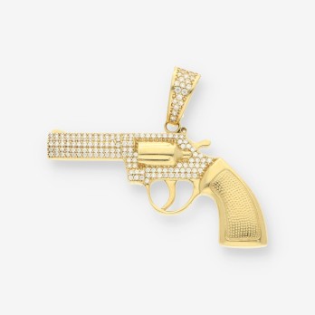 Colgante pistola oro