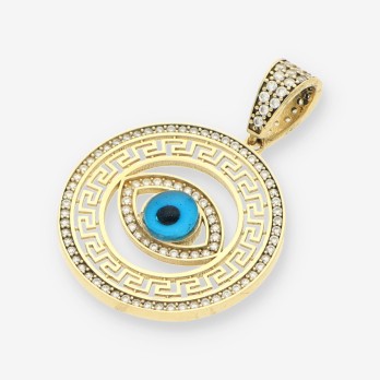Colgante ojo turco oro 2