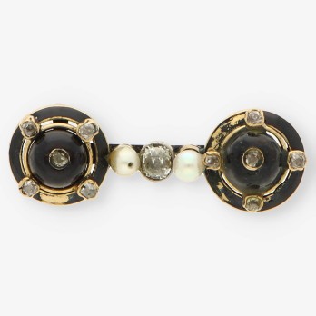 Broche Vintage perla y Diamantes