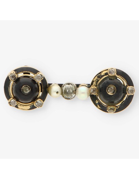 Broche Vintage perla y Diamantes