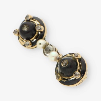 Broche Vintage perla y Diamantes 2