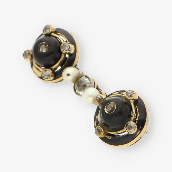 Broche Vintage perla y Diamantes