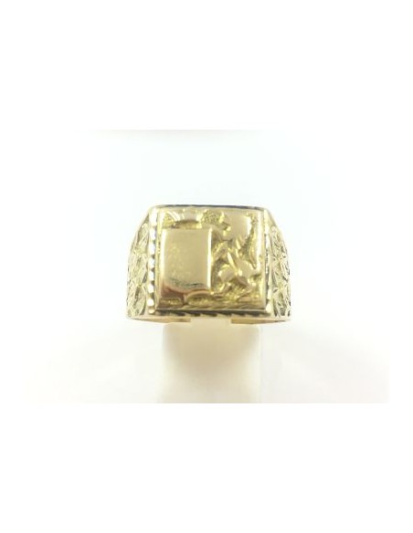 Anillo sello en oro para caballero