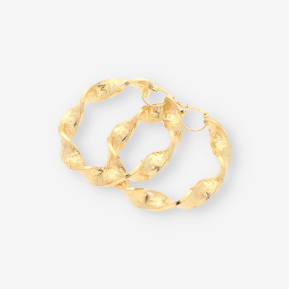 Pendientes aro rizados oro