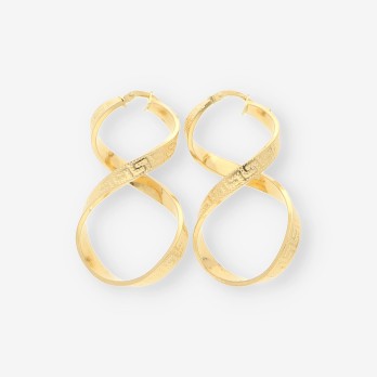 Pendientes aro infinito oro