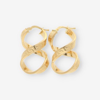 Pendientes oro forma 8