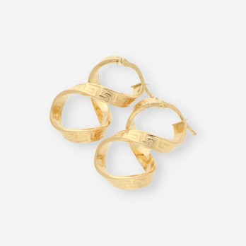 Pendientes oro forma 8 2