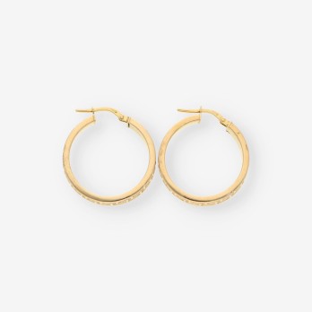 Pendientes aro oro dibujo Versace