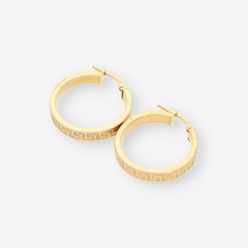 Pendientes aro oro dibujo Versace 2