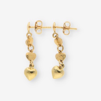 Pendientes oro corazÃ³n