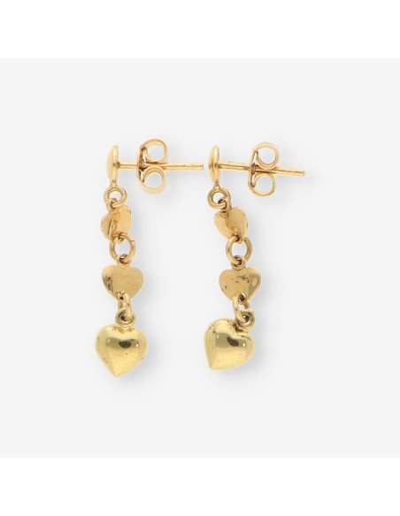 Pendientes oro corazÃ³n