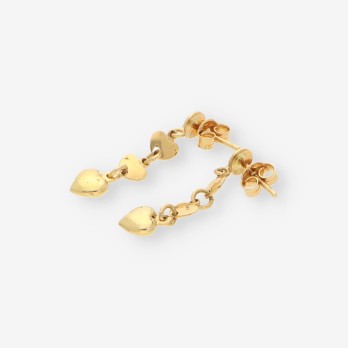 Pendientes oro corazÃ³n 2