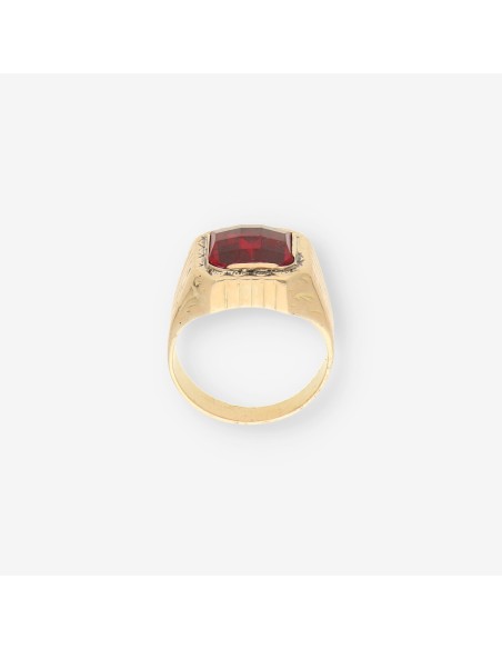 Anillo oro p. roja