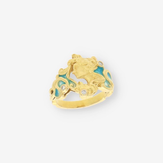Anillo mujer oro y brillantes