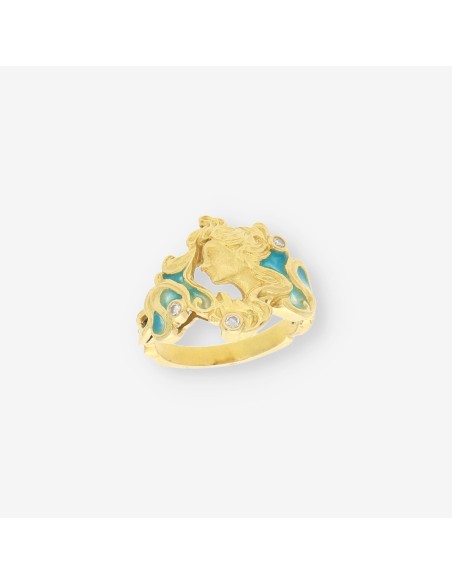 Anillo mujer oro y brillantes