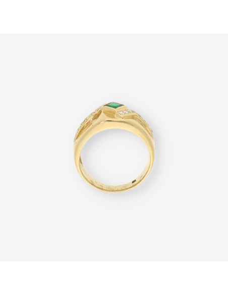 Anillo zafiro oro y brillantes