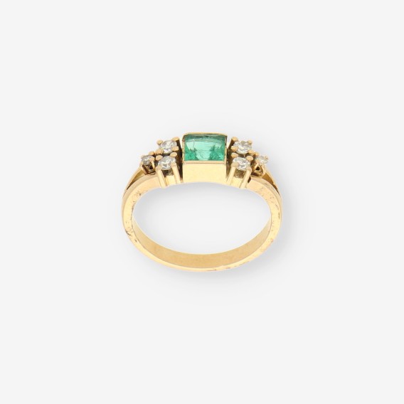Anillo Esmeralda oro y brillantes