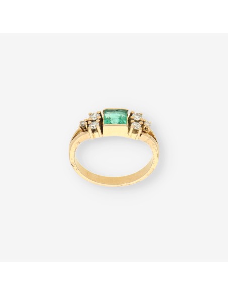 Anillo Esmeralda oro y brillantes