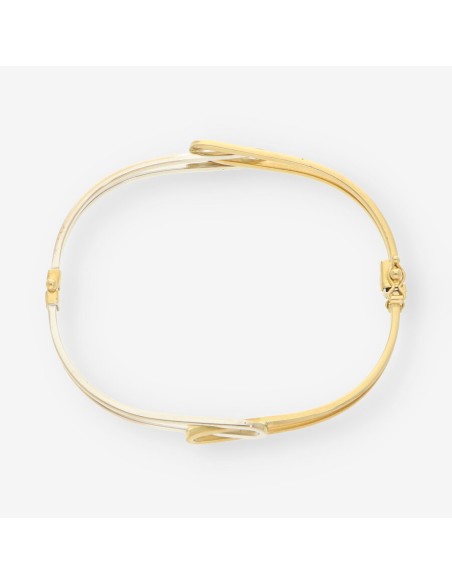 Esclava oro blanco y amarillo