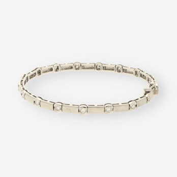 Pulsera oro blanco y brillantes