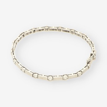 Pulsera oro blanco y brillantes 2