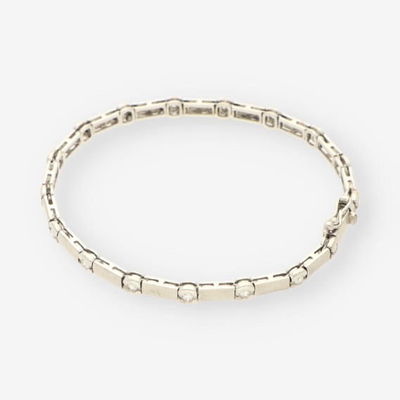 Pulsera oro blanco y brillantes