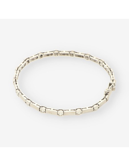 Pulsera oro blanco y brillantes