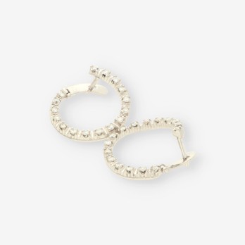 Pendientes oro blanco y brillantes 2