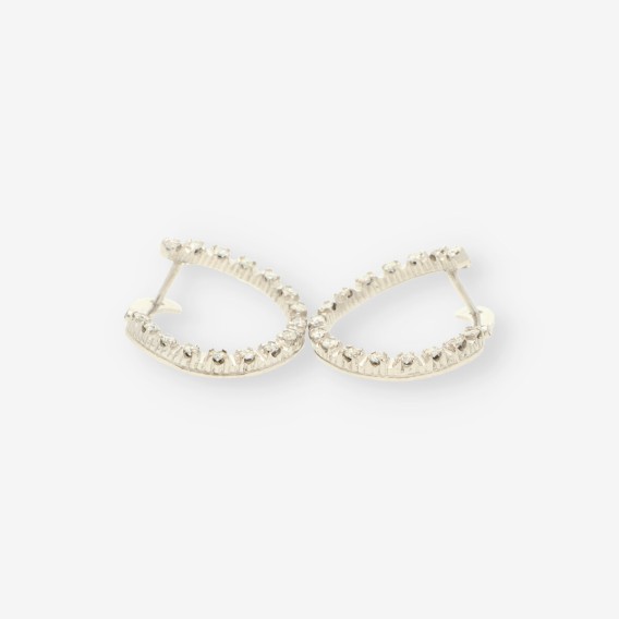 Pendientes oro blanco y brillantes