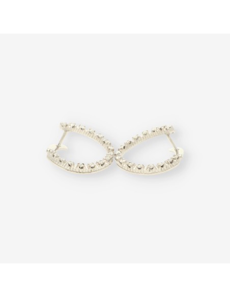 Pendientes oro blanco y brillantes