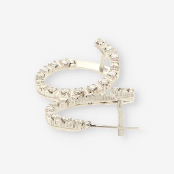 Pendientes oro blanco y brillantes
