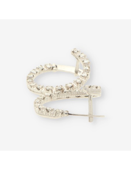 Pendientes oro blanco y brillantes
