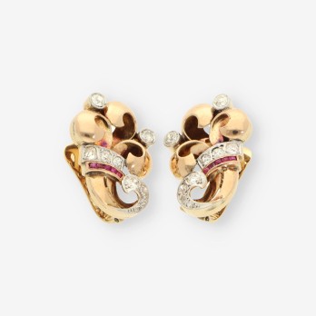 Pendientes Vintage oro y Diamantes